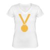 Playera Dama: Algodón Peinado Cuello V Miniatura
